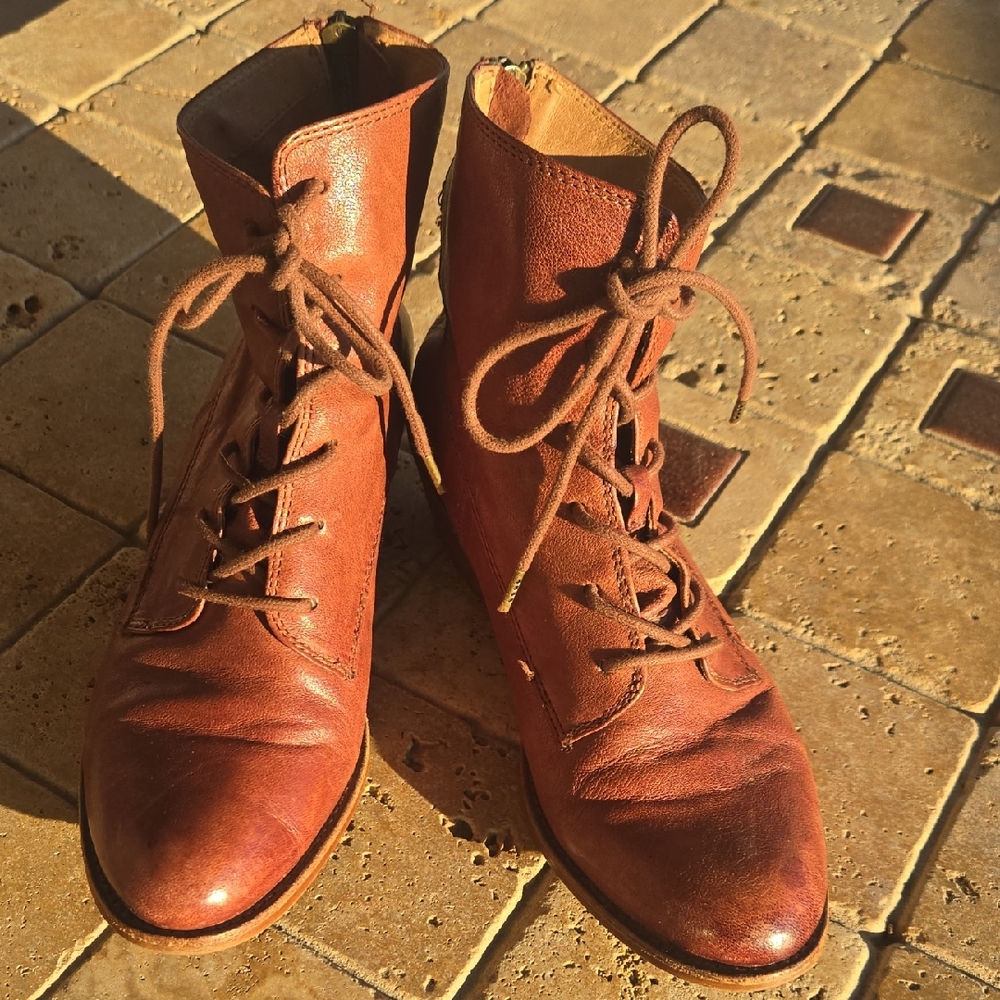 Sofft Brand Annalese Leather Lace Up Booties